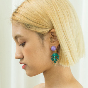 young leaves earrings