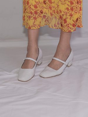 리옹메리제인 화이트 Maryjane shoes White